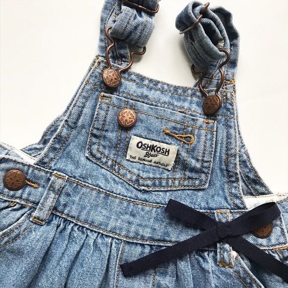 Oshkosh denim dress jumper EUC 6 months - Picture 2 of 5